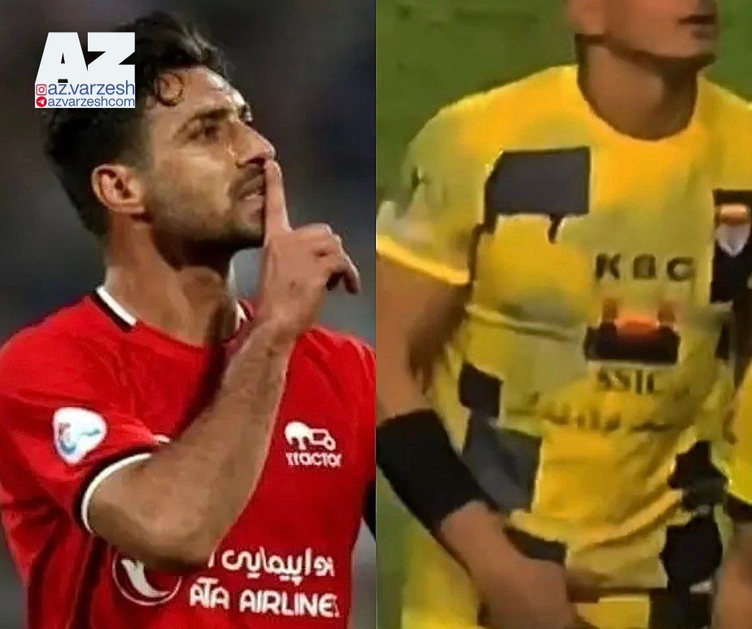 شاهکار انضباطی به حرکت شنیع لک! تراکتور,حامد لک,فولاد خوزستان,شجاع خلیل زاده,